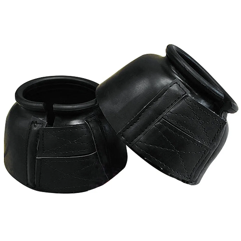 Small Hilason Western Horse Tack Rubber Bell Boots Black