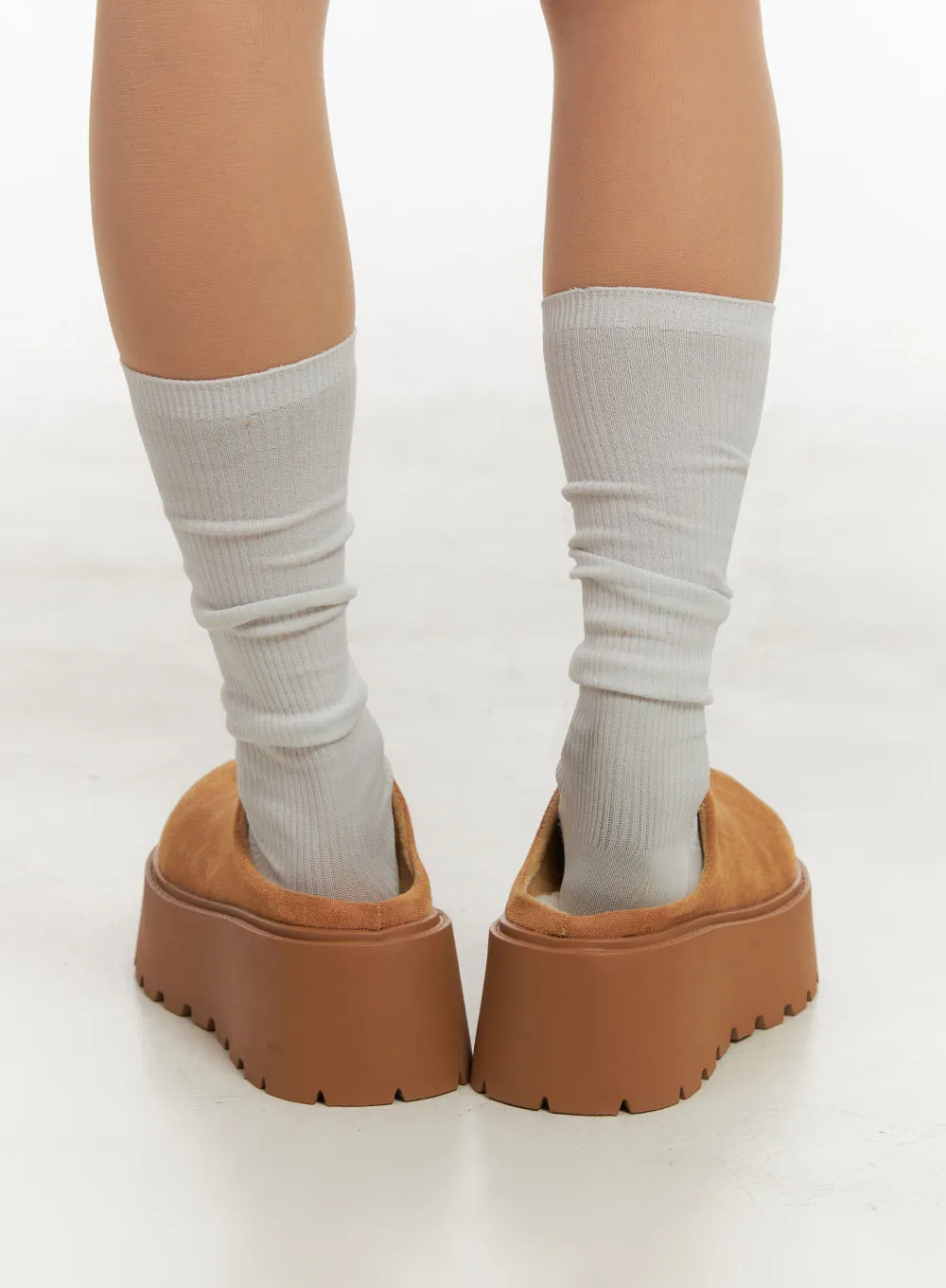 Suede Platform Mules IJ503
