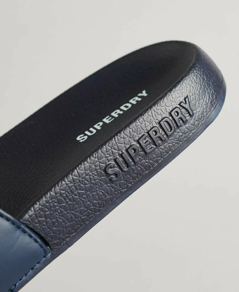 Superdry Code Core Pool Sliders - Deep Navy/Optic