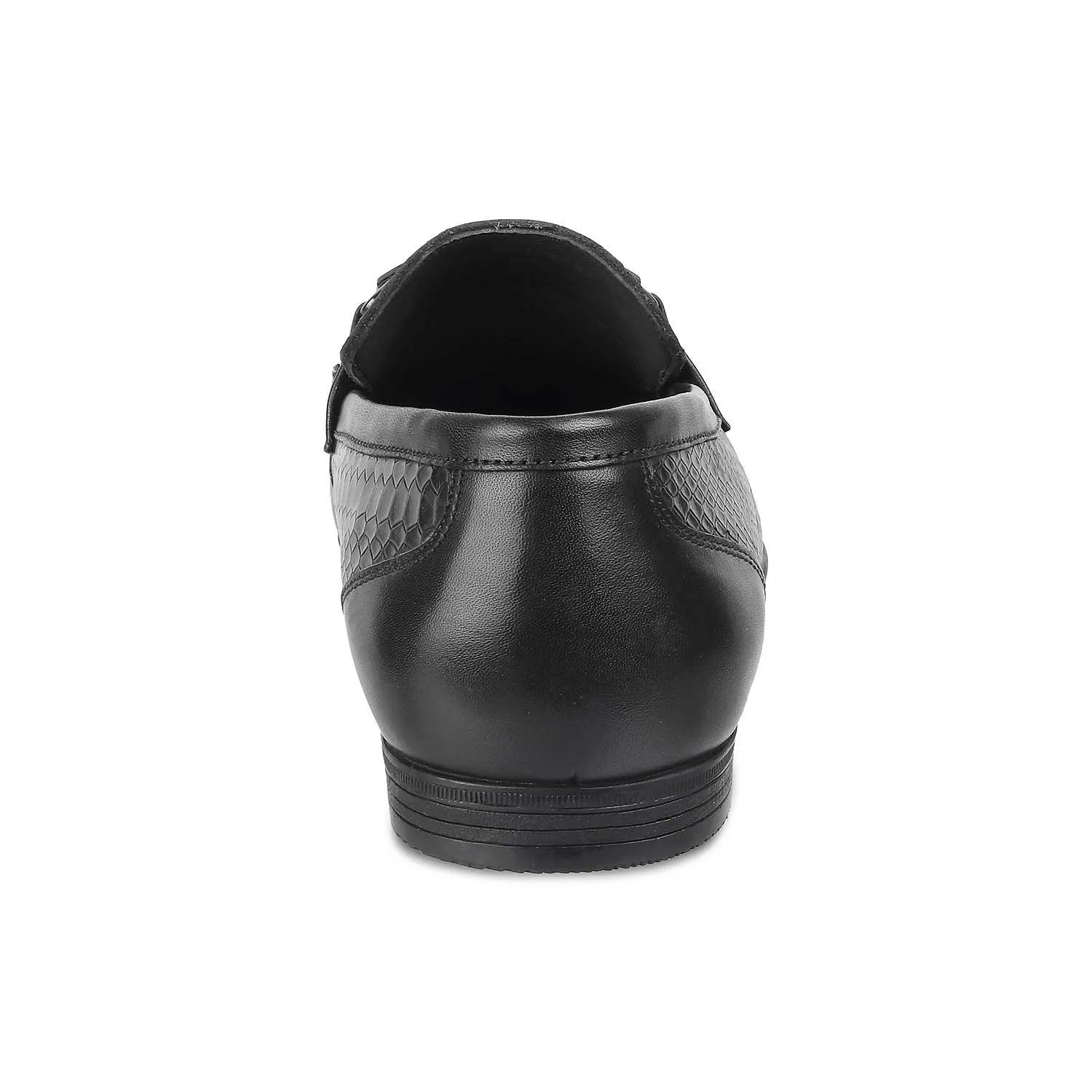 The Rytom Black Men's Leather Loafers Tresmode