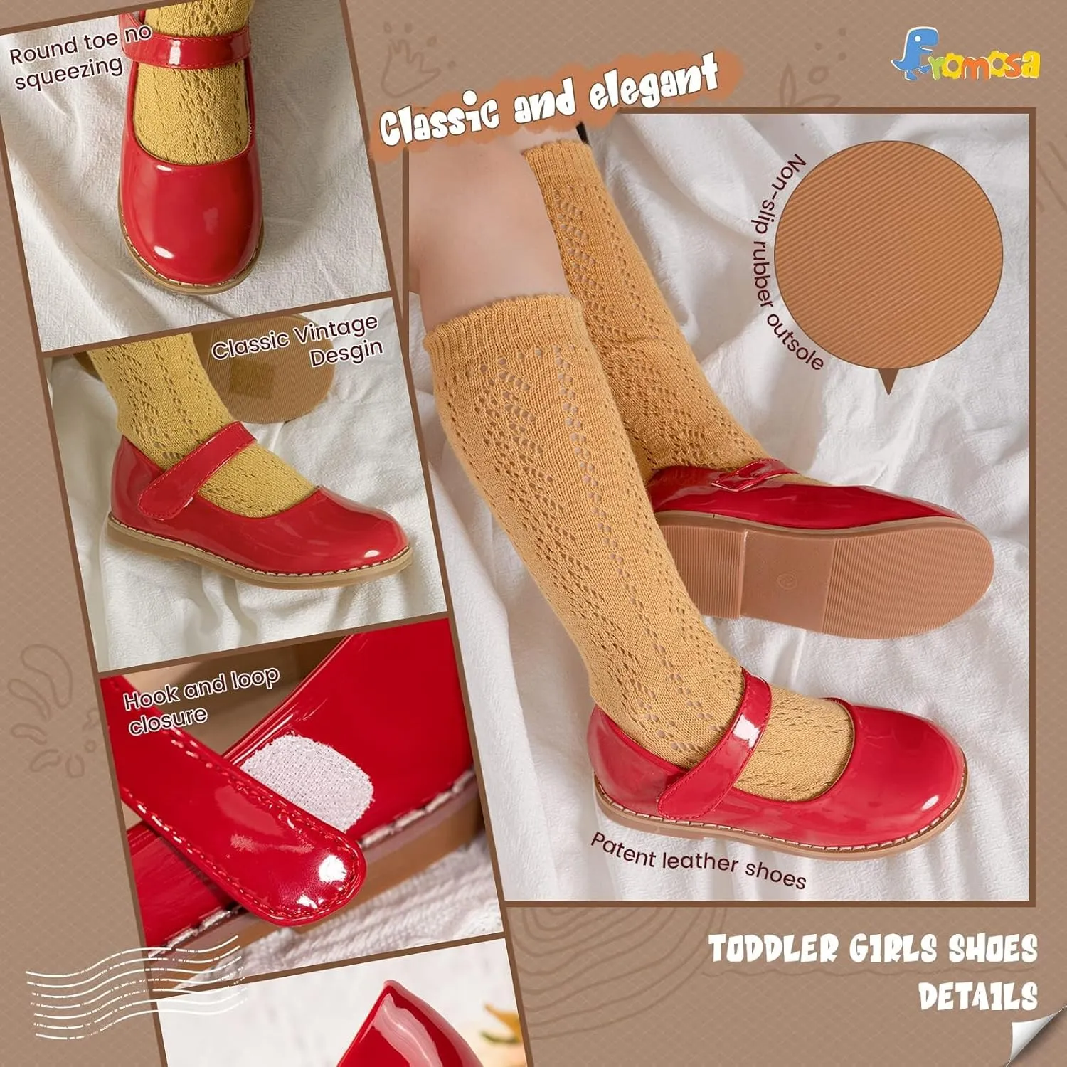 Toddler Girls Mary Jane Dress Shoes Ballet Flats Little Girls Soft Slip-On Bowknot Princess Shoes Wedding Party Casual Walking School Uniform Moccasins Baptism Shoes