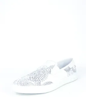 Tod's Men's Pantofola Bianco Gommino Moccasins Loafers White Leather Sneakers