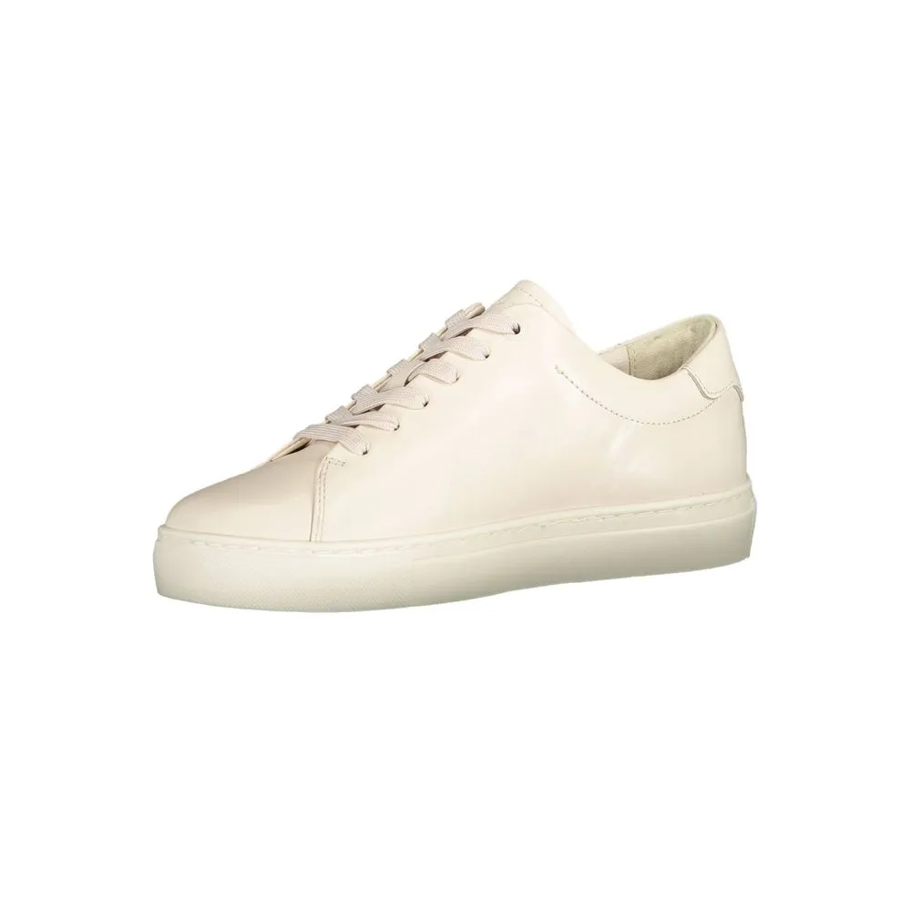 Tommy Hilfiger Beige Lace-Up Sneakers with Iconic Accents