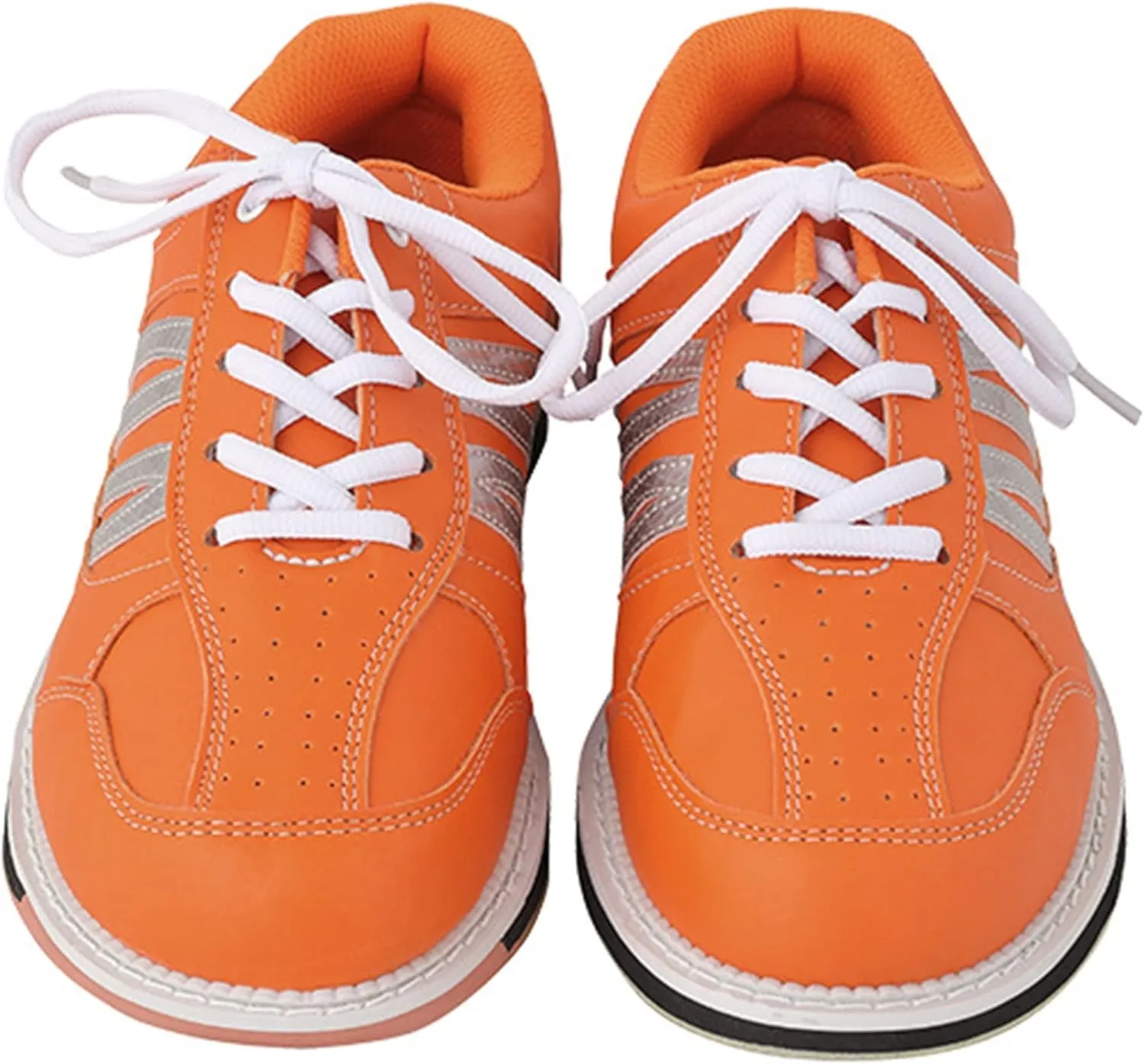 VEACAM Mens Bowling Shoes, Lace Up Bowls Sports Shoes Casual Fitness Trainers Breathable Bowling Sneakers