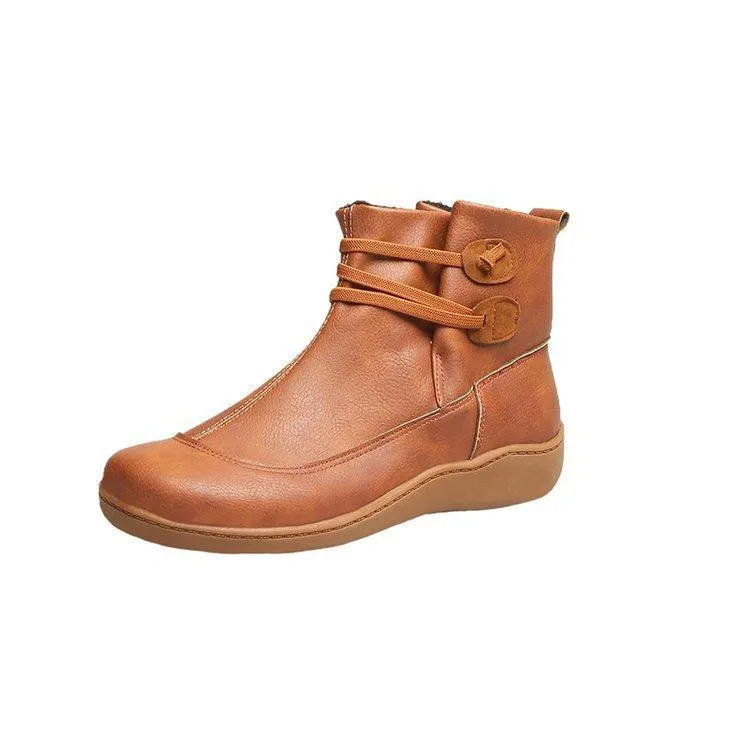 Women fashion elastic strap slip on short ankle boots