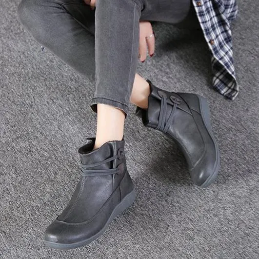Women fashion elastic strap slip on short ankle boots
