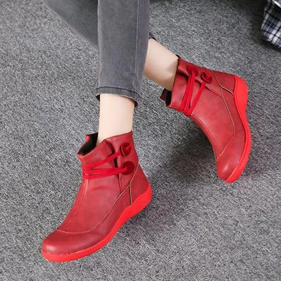 Women fashion elastic strap slip on short ankle boots