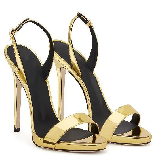 Women solid color peep toe slingback ankle strap stiletto heels