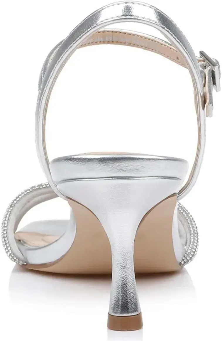 Women Stylish Strap Knot Open Toe Summer Sandals Low Heel Ankle Strap Slingback Party Dress Shoes Size 4-16 US