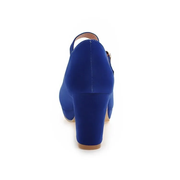 Women's buckle strap high heels dress shoes